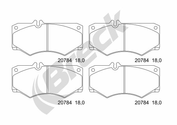 Set placute frana,frana disc 20784 00 703 10 BRECK